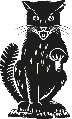 Black Cat image logo - showing a illustration of the black cat